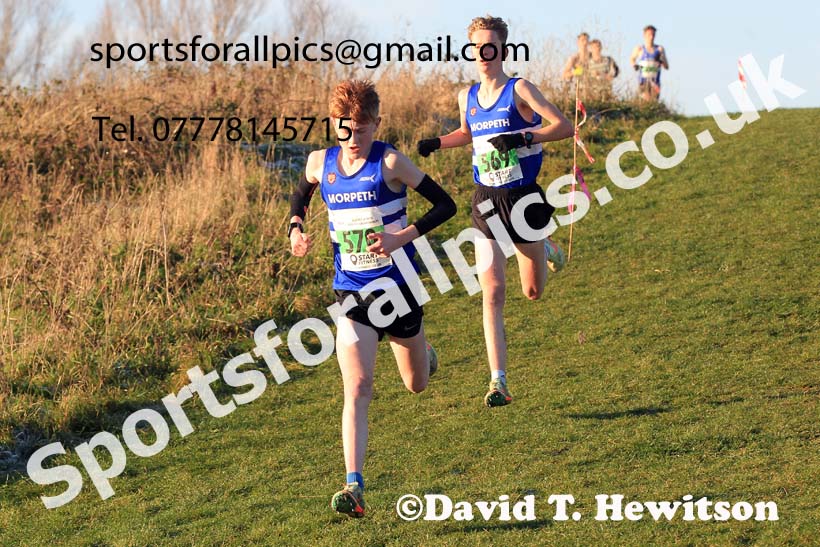 Mens under-20s, 2022 North Eastern Cross Country Champs., Temple Park, South Shields.  Photo: David T. Hewitson/Sports for All Pics